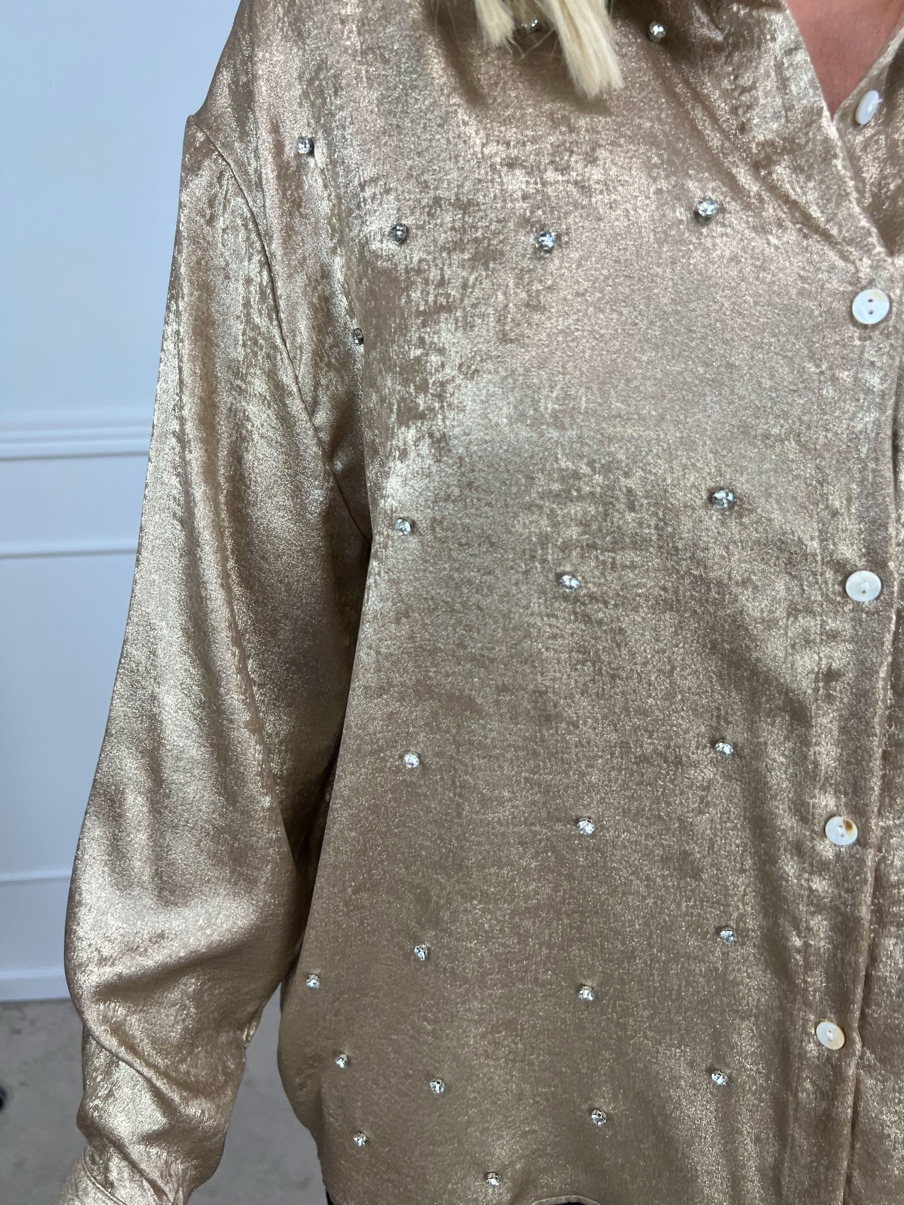 Isabel - Shiny skjorte med similisten